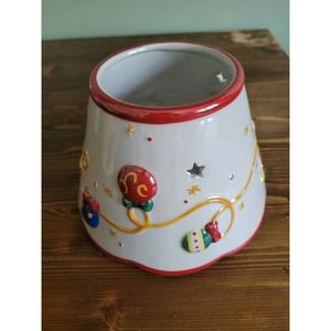 Christmas garland Large Jar Candle Shade Topper